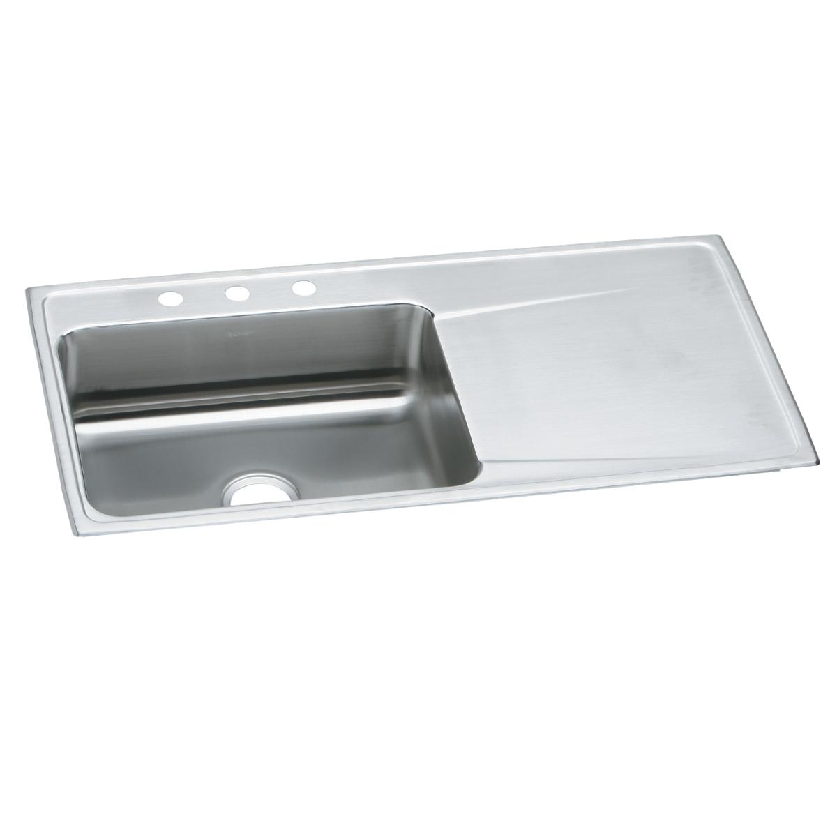 lustrous satin single bowl drop-in sink