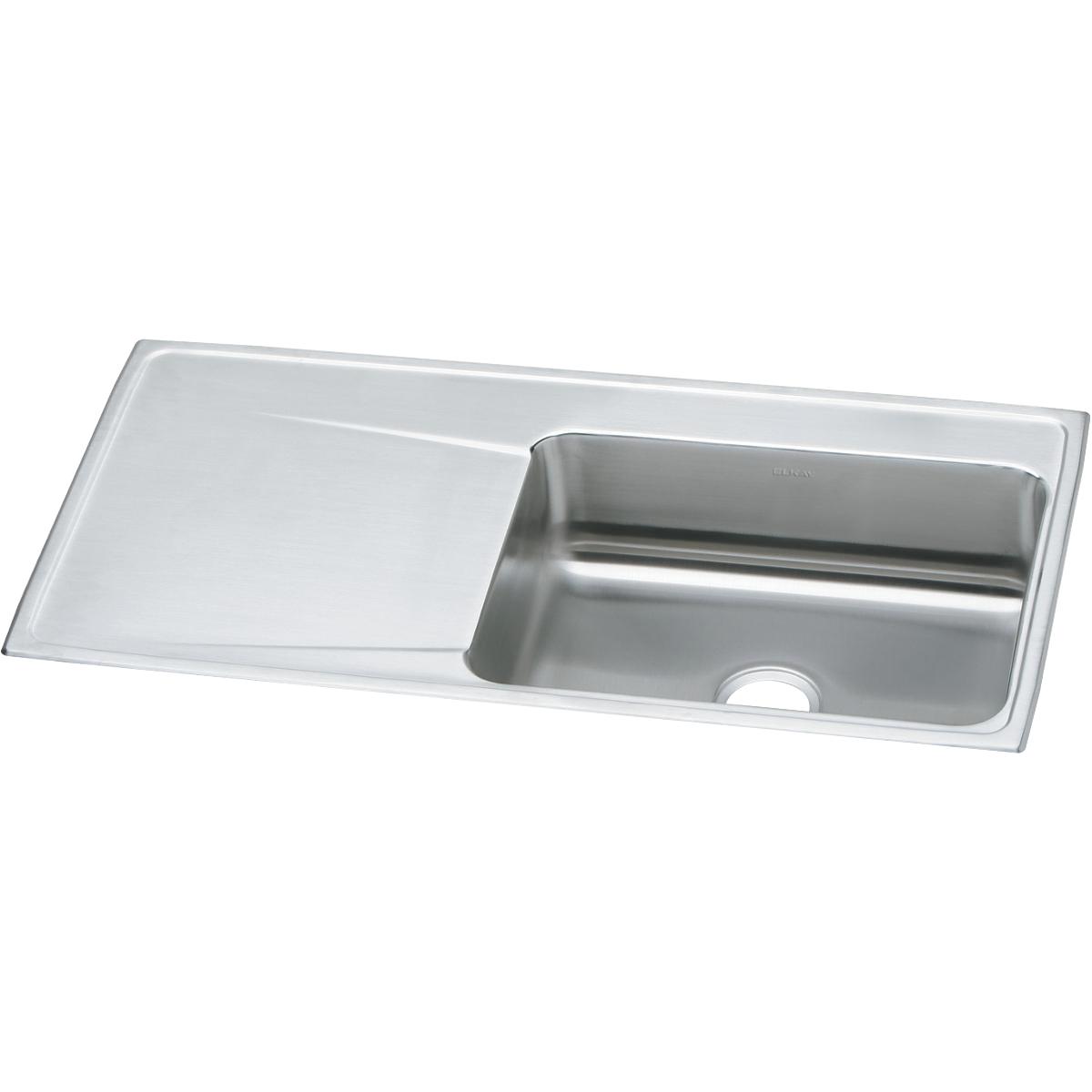 lustrous satin single bowl drop-in sink