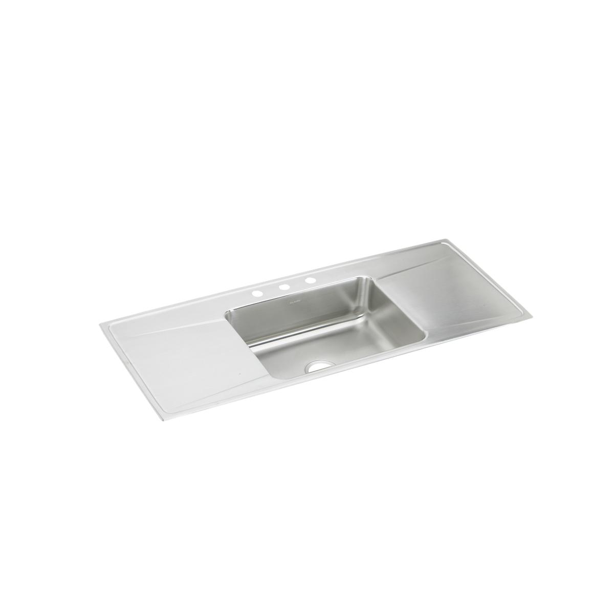 lustrous satin single bowl drop-in sink