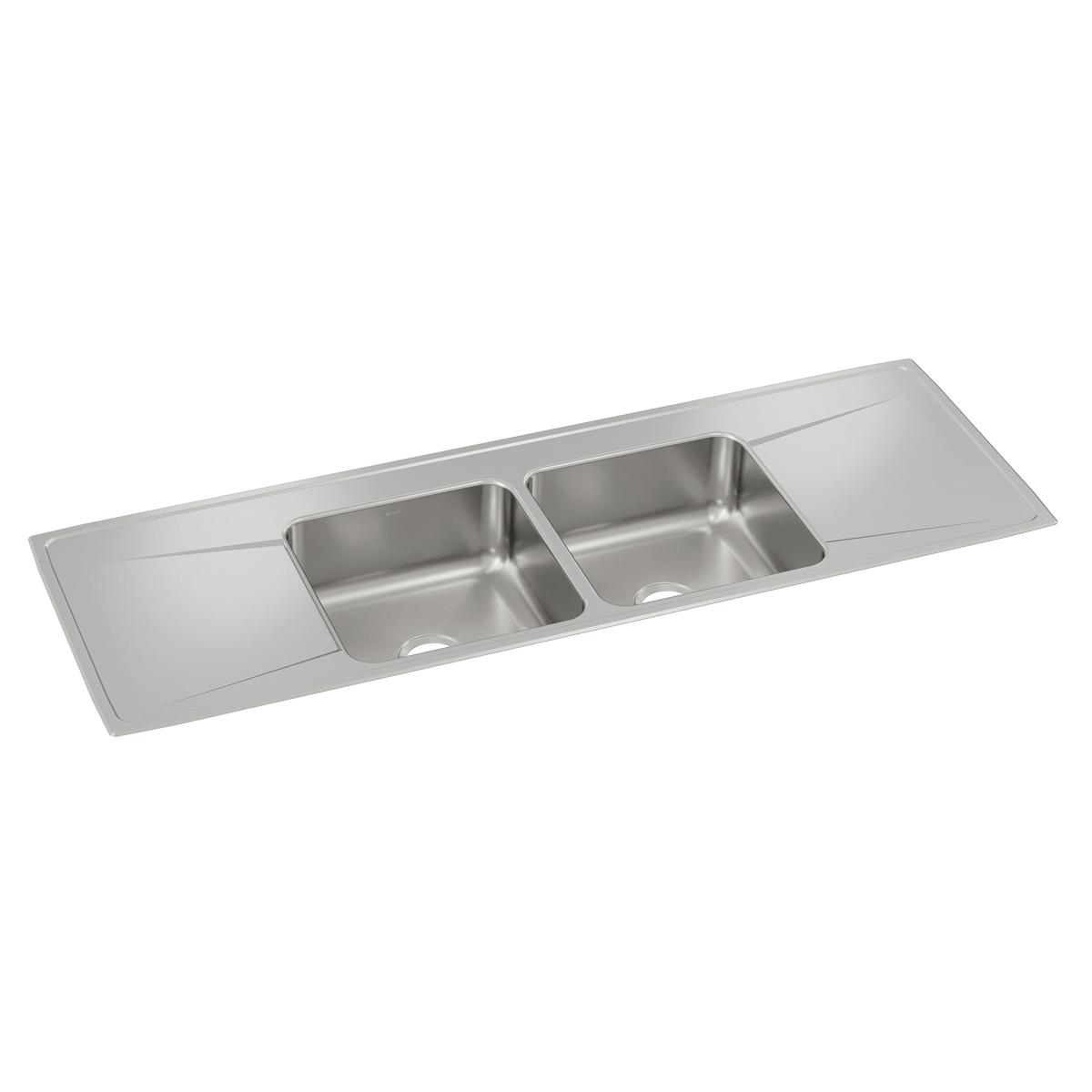 lustrous satin double bowl drop-in sink
