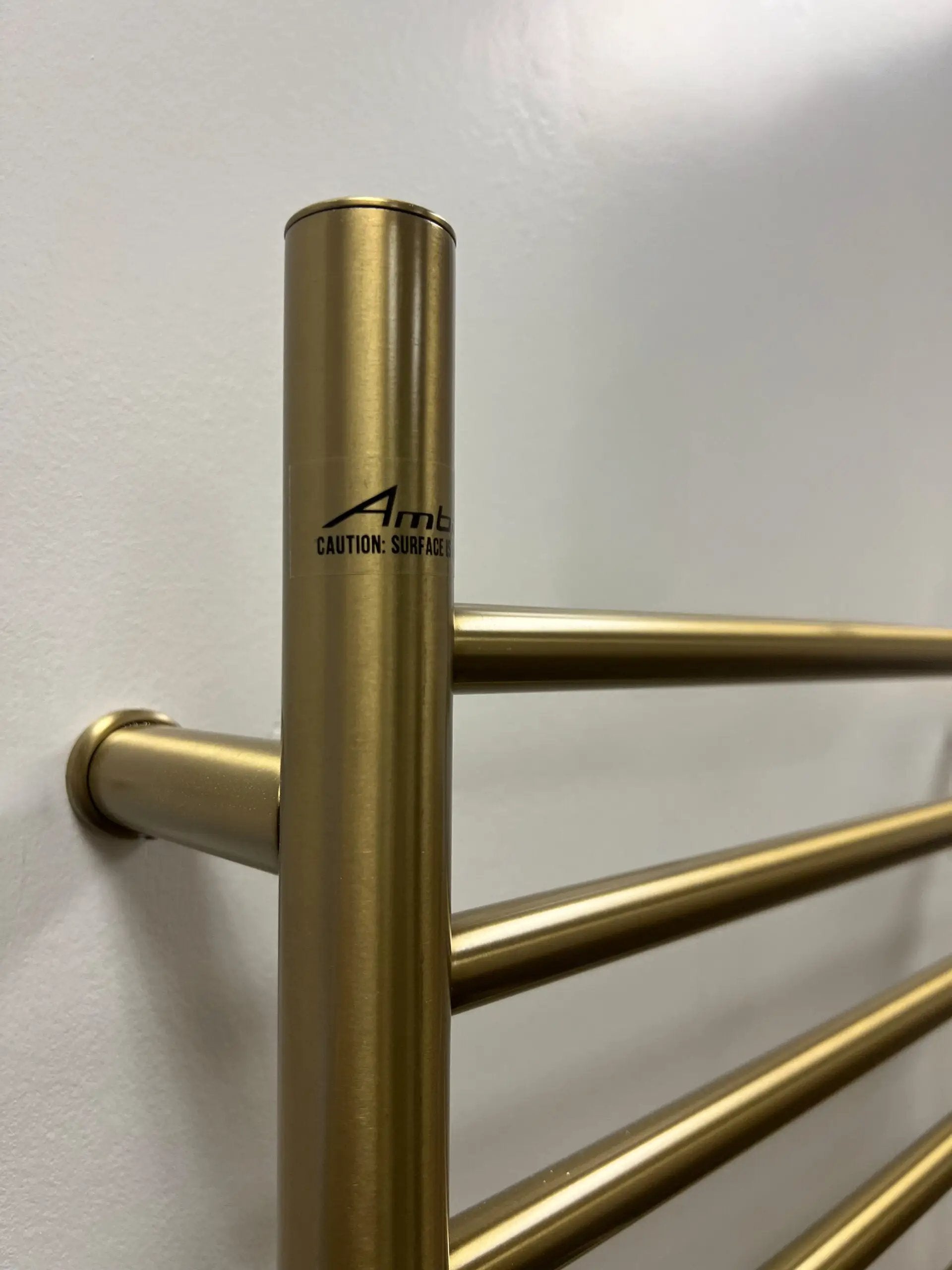 satin brass towel warmers