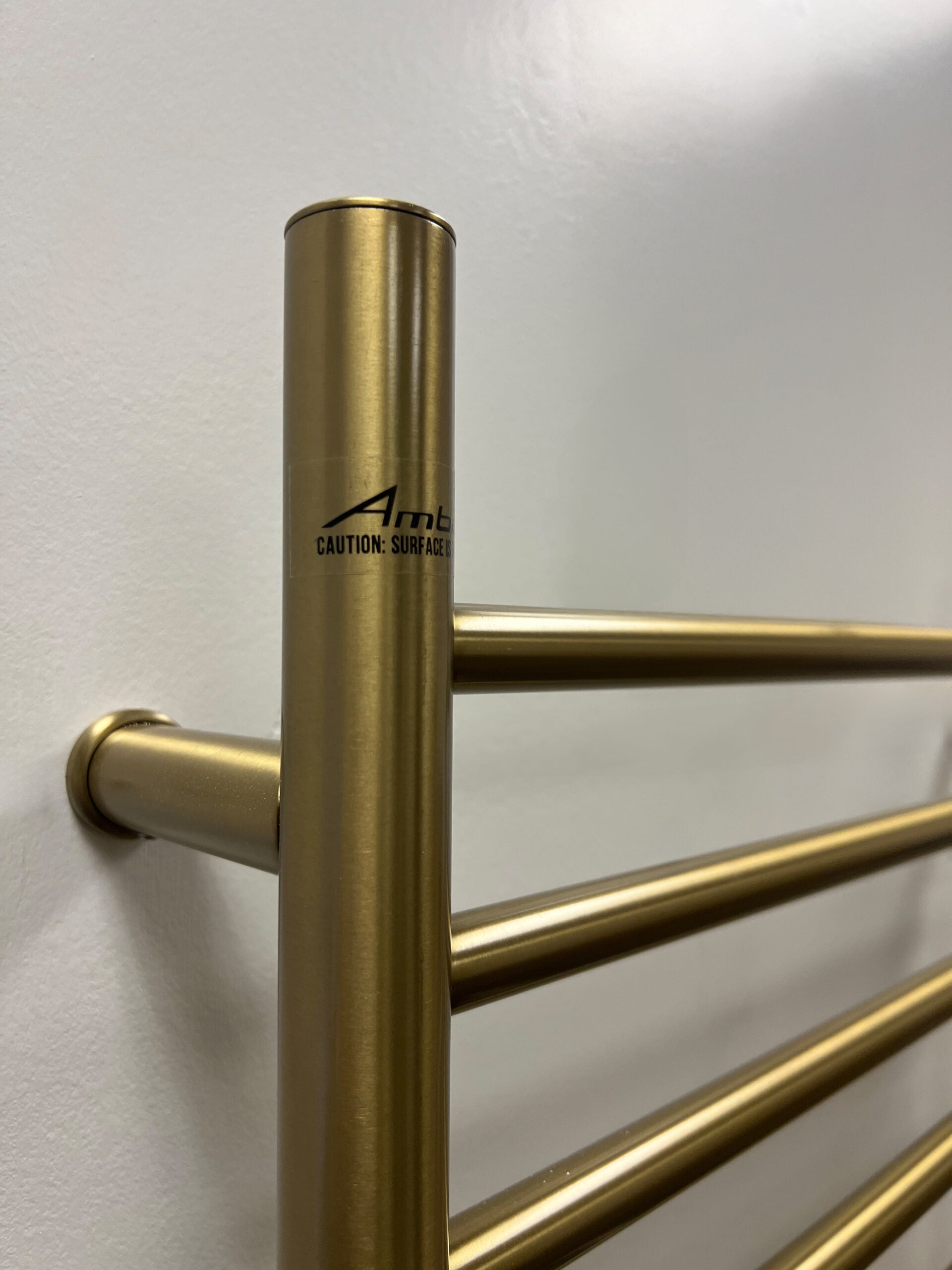 satin brass towel warmers