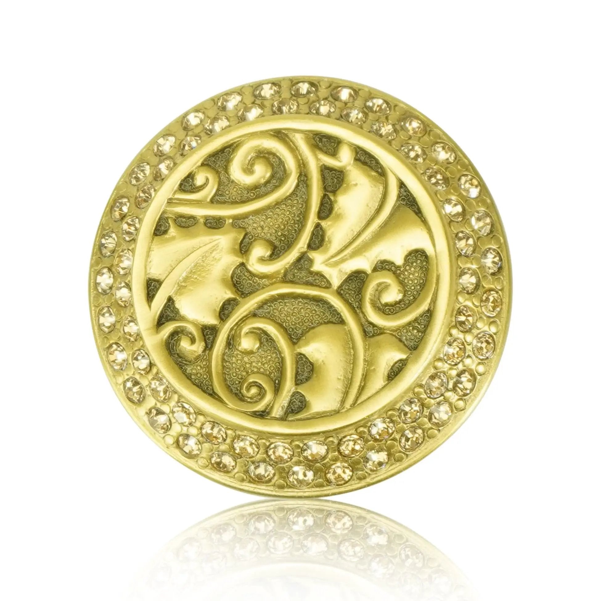 Edgar Berebi Erinite Green Crystal Rookwood Knob by Edgar Berebi