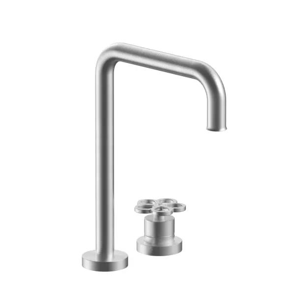 Fantini AW/Pipe Two Hole Washbasin Mixer with Single Control by Fantini