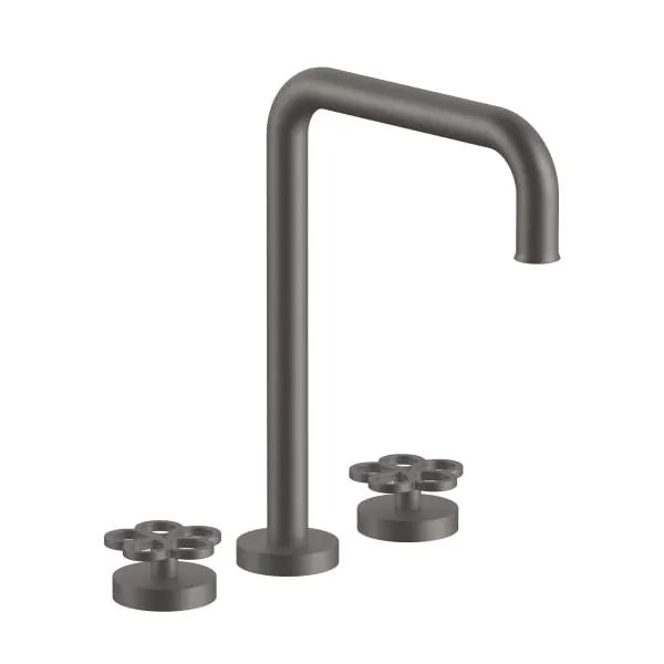 matte gun metal pvd washbasin mixer