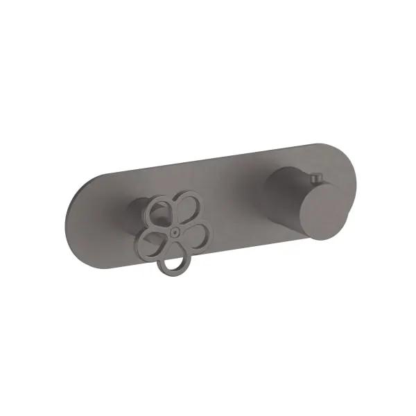 matte gun metal pvd thermostatic mixer