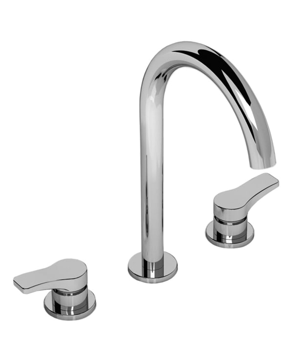 chrome washbasin mixer
