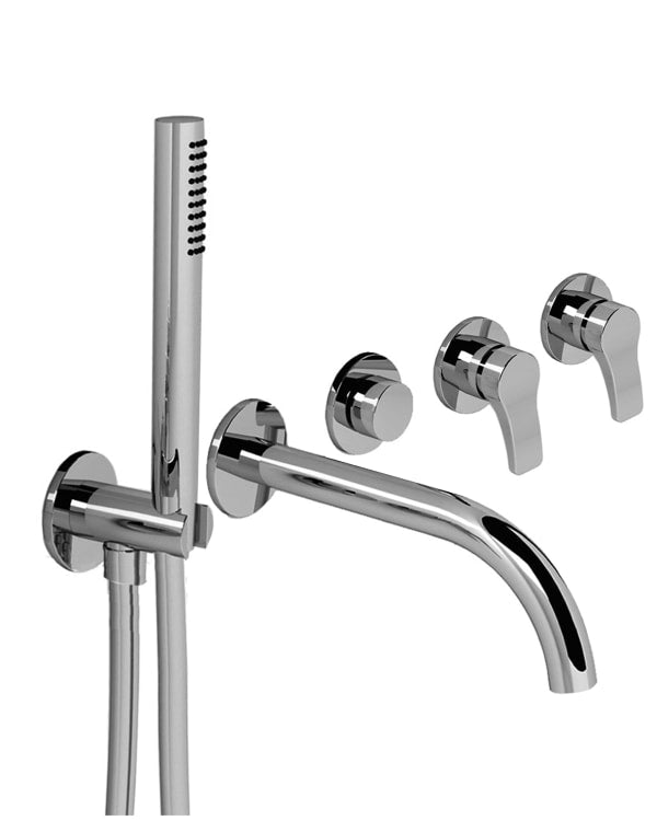 chrome tub filler
