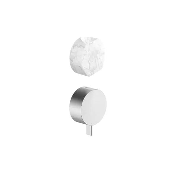 Fantini AF/21 Built-In Shower Mixer - Handles in Carrara White Marble by Fantini