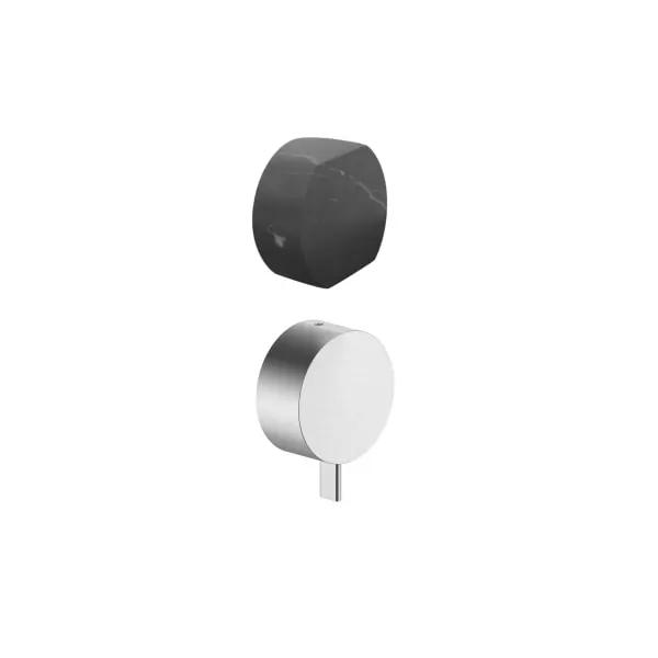 Fantini AF/21 Built-In Shower Mixer - Handles in Marquinia Black Marble by Fantini