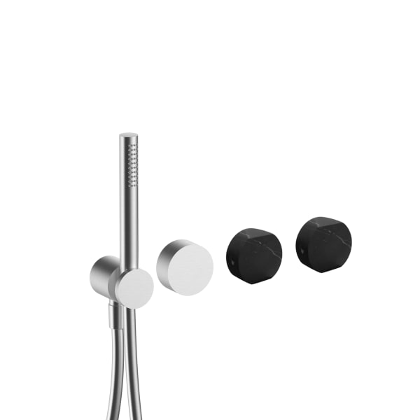 Fantini AF/21 Wall Mount Tub Filler - Handles in Marquinia Black Marble