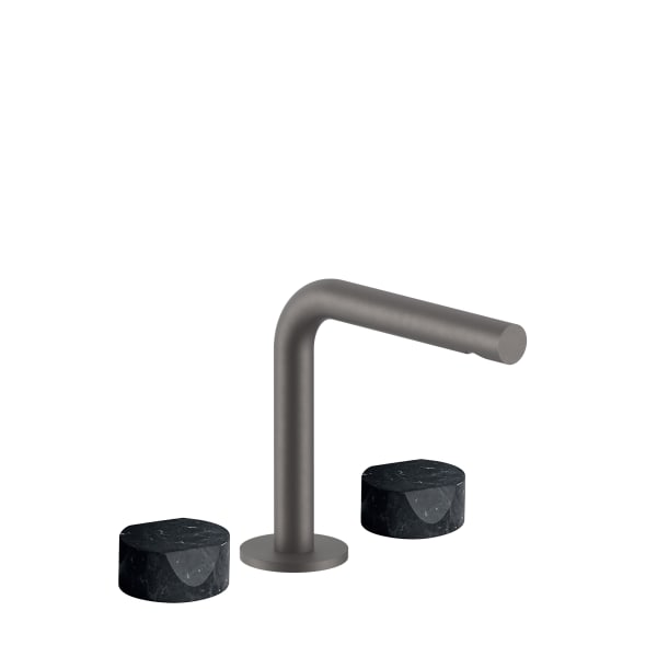 Fantini AF/21 Three Hole Washbasin Mixer - Handles in Marquinia Black Marble