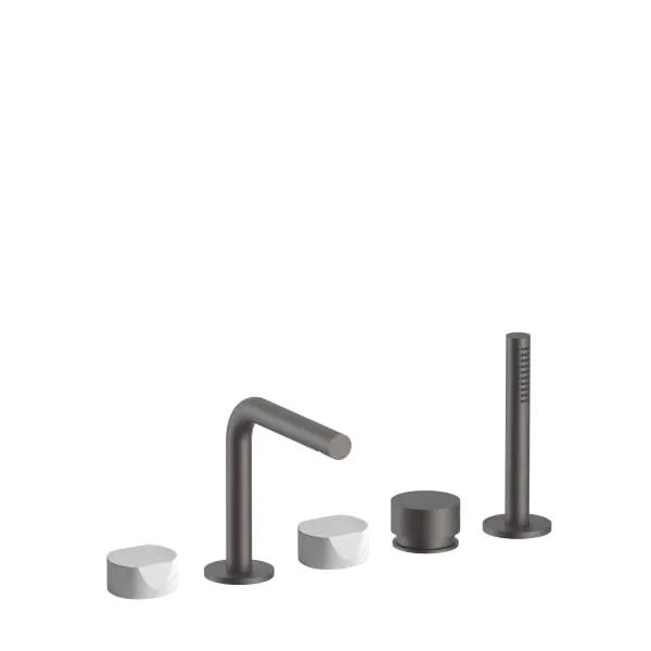 Fantini AF/21 5 Hole Roman Tub Set - Handles in Carrara White Marble by Fantini