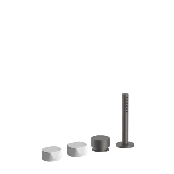Fantini AF/21 4 Hole Roman Tub Set - Handles in Carrara White Marble by Fantini
