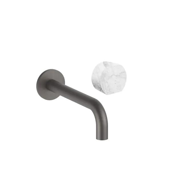Fantini AF/21 Wall Mount Single Control Washbasin Mixer - Handle in Carrara White Marble by Fantini