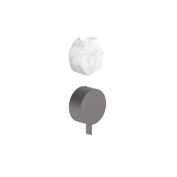 Fantini AF/21 Built-In Shower Mixer - Handles in Carrara White Marble by Fantini