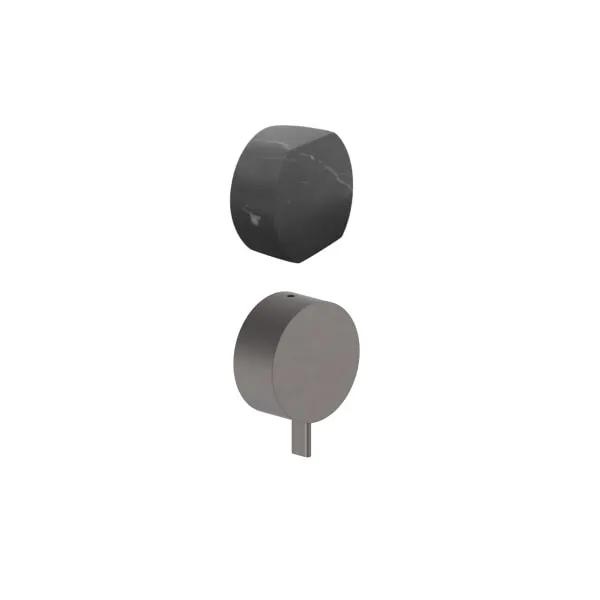 Fantini AF/21 Built-In Shower Mixer - Handles in Marquinia Black Marble by Fantini