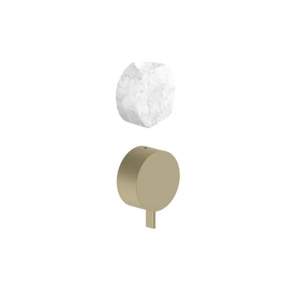Fantini AF/21 Built-In Shower Mixer - Handles in Carrara White Marble by Fantini