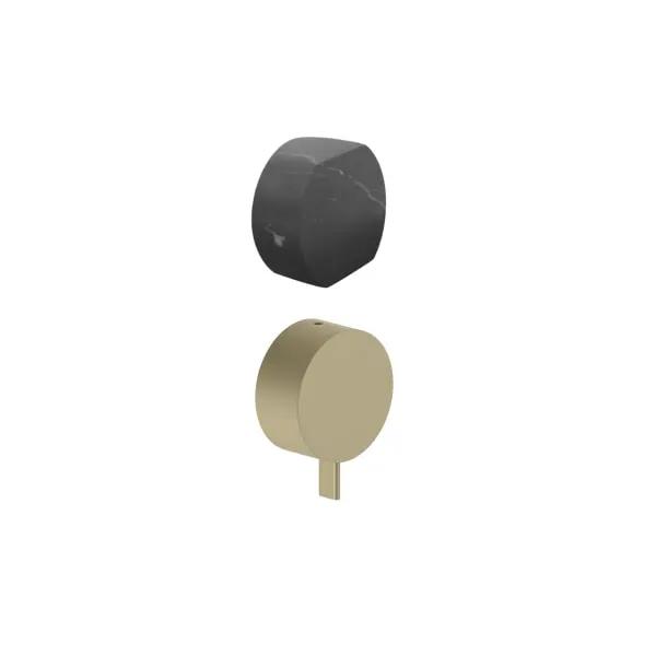 Fantini AF/21 Built-In Shower Mixer - Handles in Marquinia Black Marble by Fantini