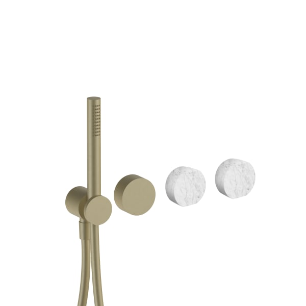 Fantini AF/21 Wall Mount Tub Filler - Handles in Carrara White Marble