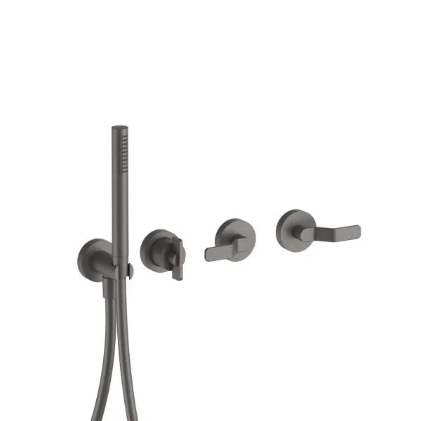 matte gun metal pvd tub filler