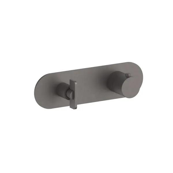 matte gun metal pvd thermostatic mixer