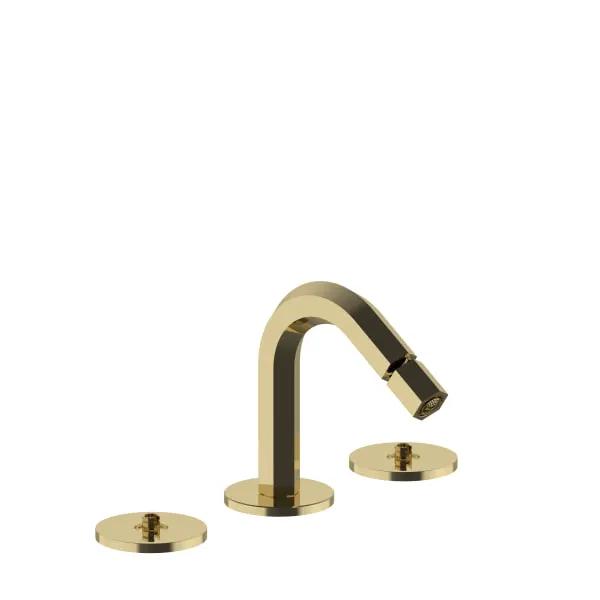 Fantini Venezia By Venini Three Hole Bidet Set. Deck Mount Hexagonal Spout by Fantini