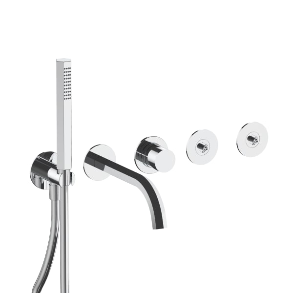chrome tub filler