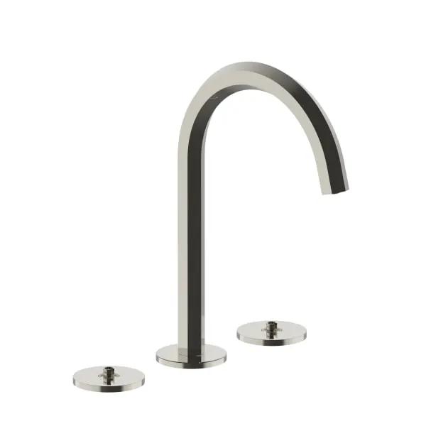 Fantini Venezia By Venini Three Hole Washbasin Mixer - Hexagonal Spout by Fantini