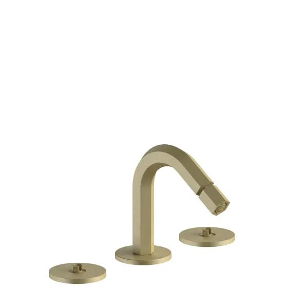 Fantini Venezia Three Hole Bidet Set. Deck Mount Hexagonal Spout by Fantini