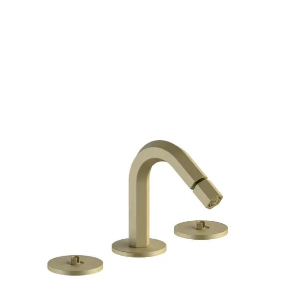 Fantini Venezia By Venini Three Hole Bidet Set. Deck Mount Hexagonal Spout by Fantini