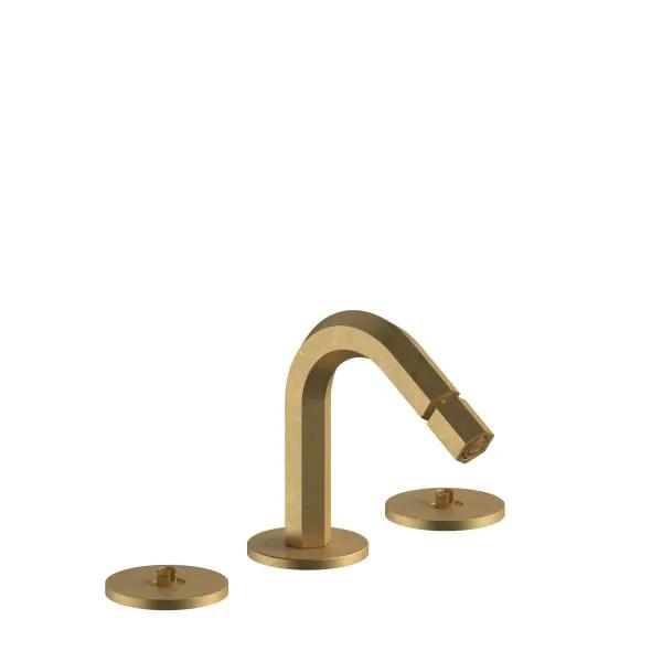 Fantini Venezia Three Hole Bidet Set. Deck Mount Hexagonal Spout by Fantini