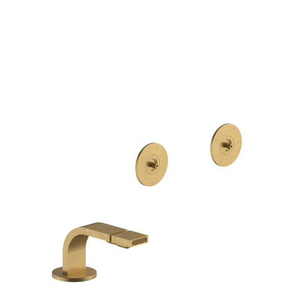 Fantini Venezia Three Hole Bidet Set. Deck Mount Flat Spout