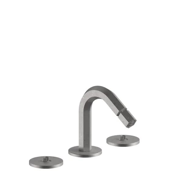 Fantini Venezia Three Hole Bidet Set. Deck Mount Hexagonal Spout by Fantini