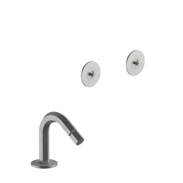Fantini Venezia Three Hole Bidet Set. Deck Mount Hexagonal Spout by Fantini