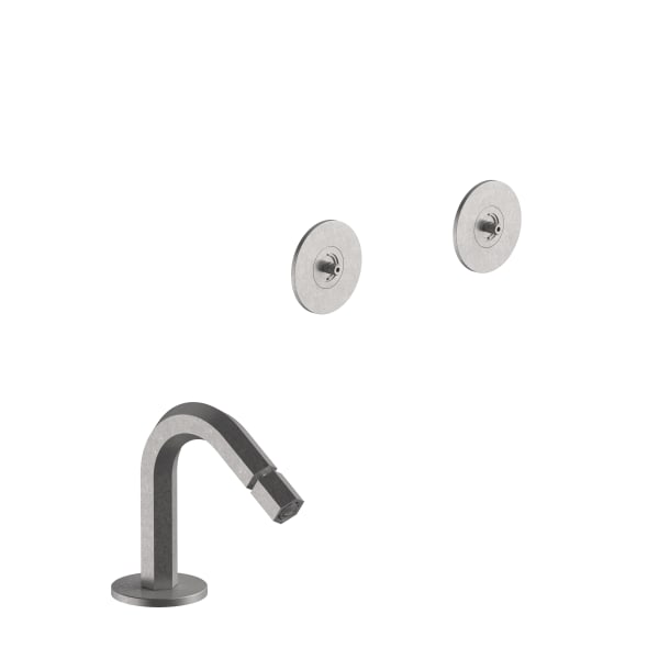 Fantini Venezia Three Hole Bidet Set. Deck Mount Hexagonal Spout