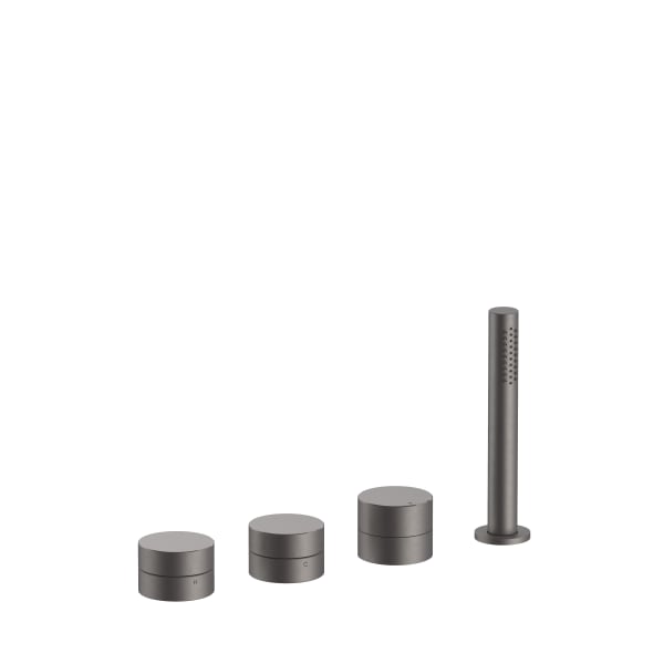 matte gun metal pvd tub set