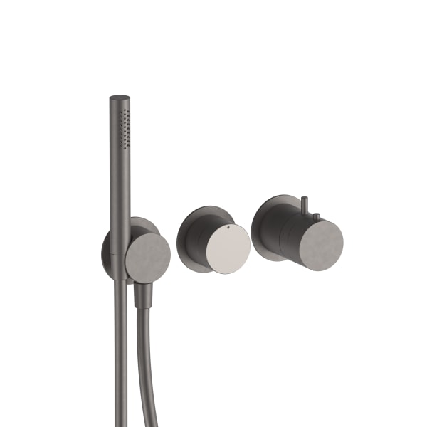 matte gun metal pvd thermostatic mixer