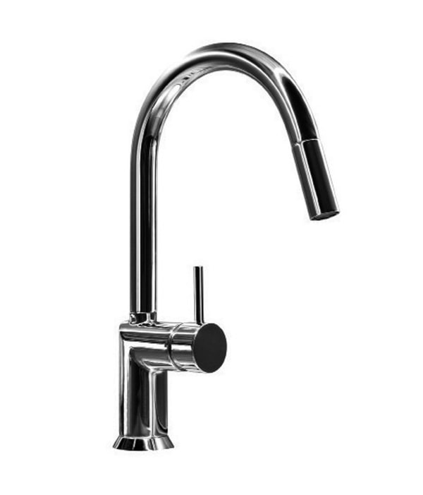 chrome kitchen mixer