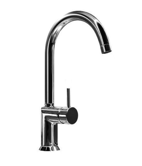 chrome kitchen mixer