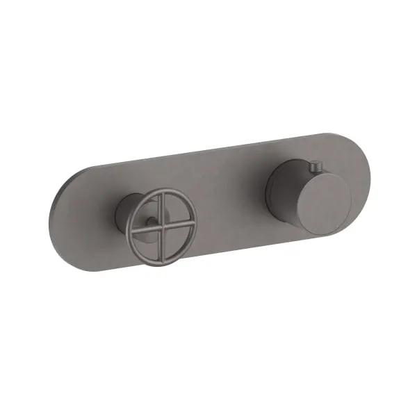 matte gun metal pvd thermostatic mixer