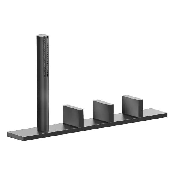 matte gun metal pvd tub filler