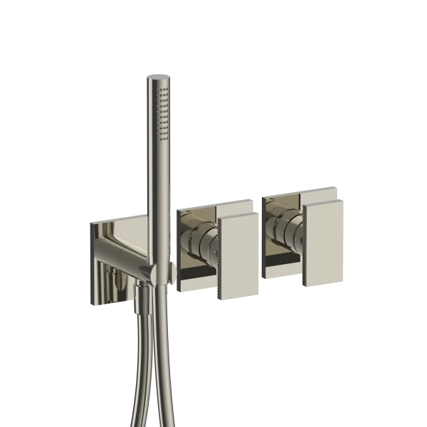 polished nickel pvd tub set