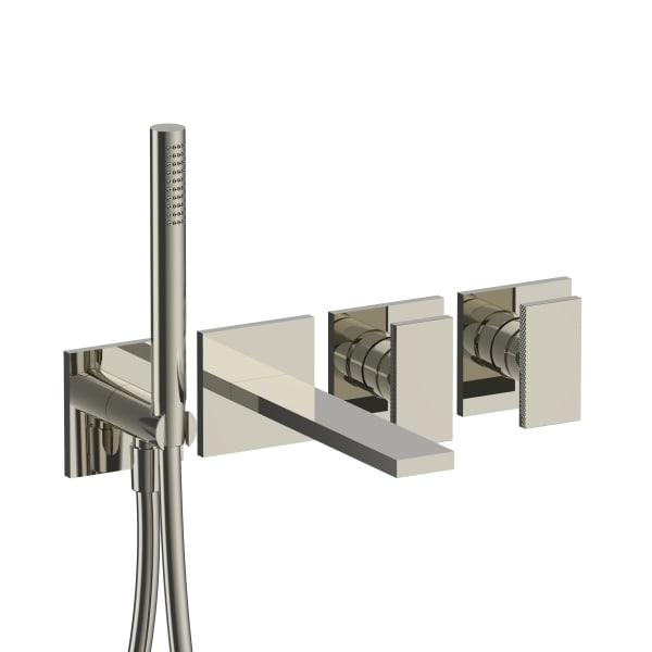 polished nickel pvd tub set