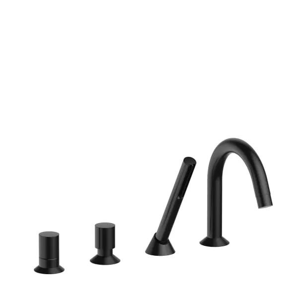 Fantini Nostromo Deck Mount Single Control Tub Mixer with Handshower Set by Fantini
