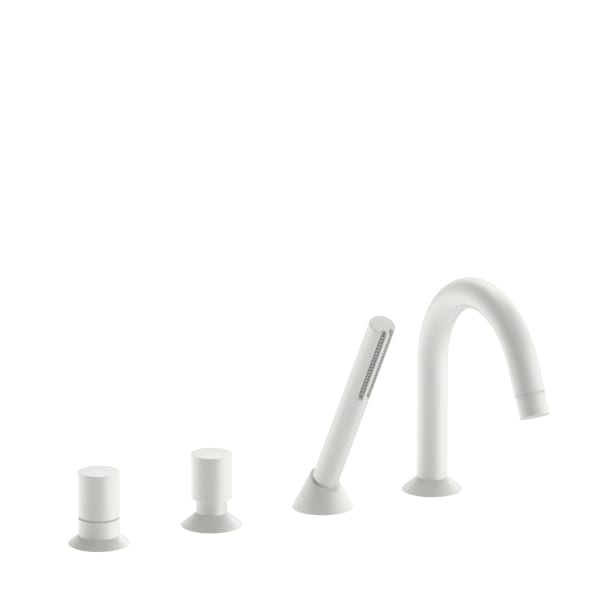 Fantini Nostromo Deck Mount Single Control Tub Mixer with Handshower Set