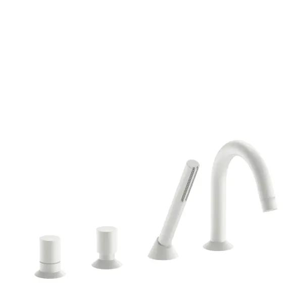 Fantini Nostromo Deck Mount Single Control Tub Mixer with Handshower Set by Fantini
