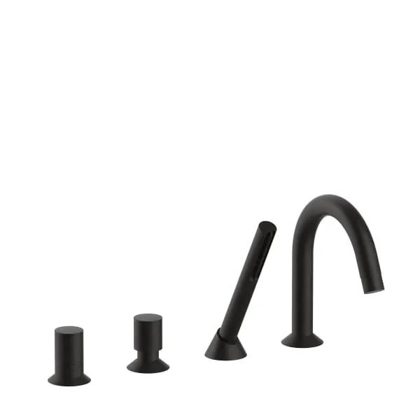 Fantini Nostromo Deck Mount Single Control Tub Mixer with Handshower Set by Fantini
