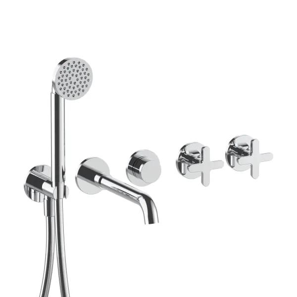 chrome tub filler