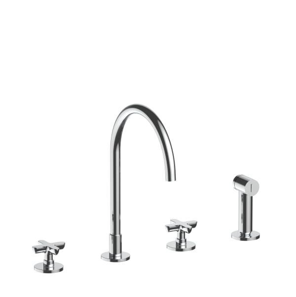 chrome kitchen mixer